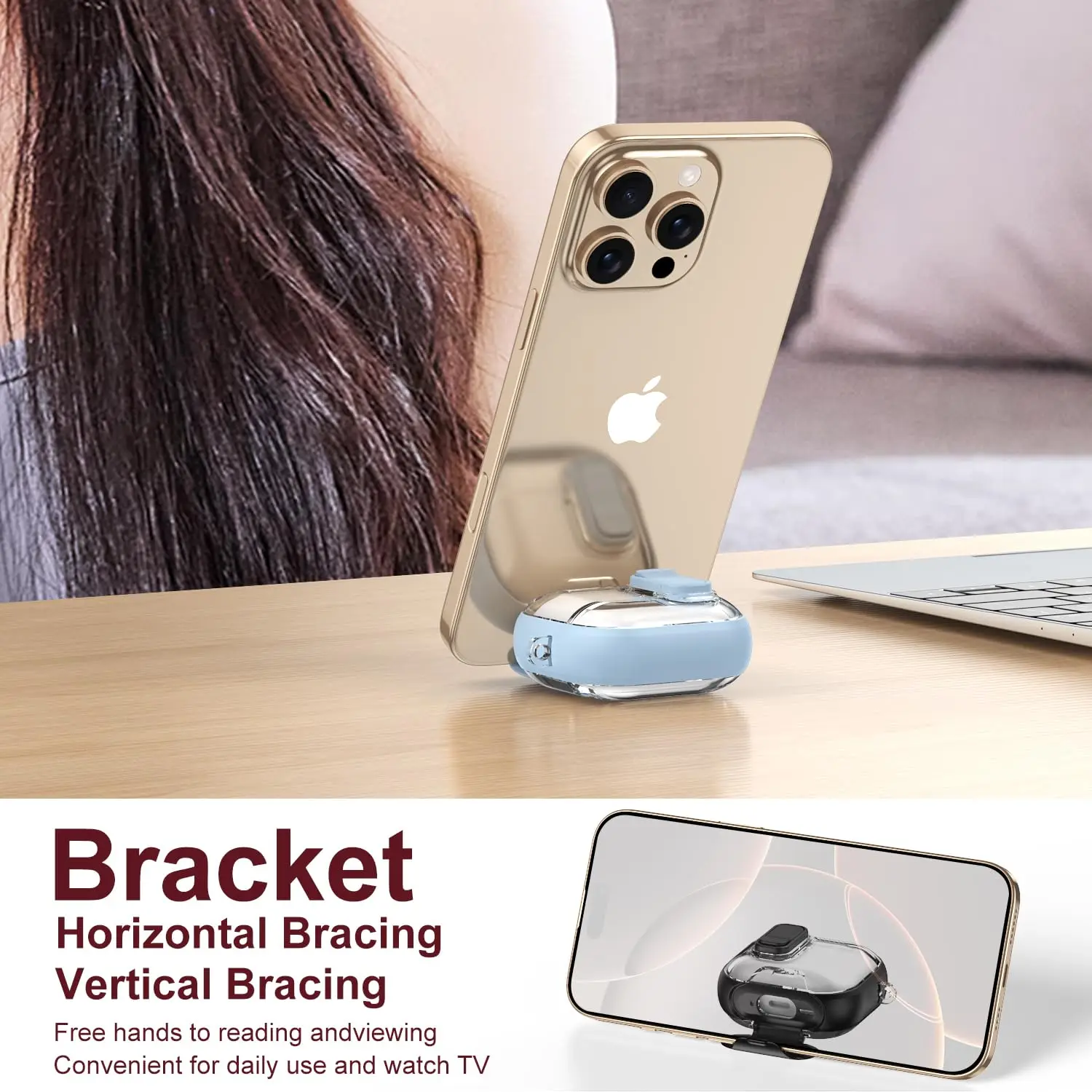 All-in-One Protective AirPods Pro 3 Case with Phone Stand & Cleaning Kit