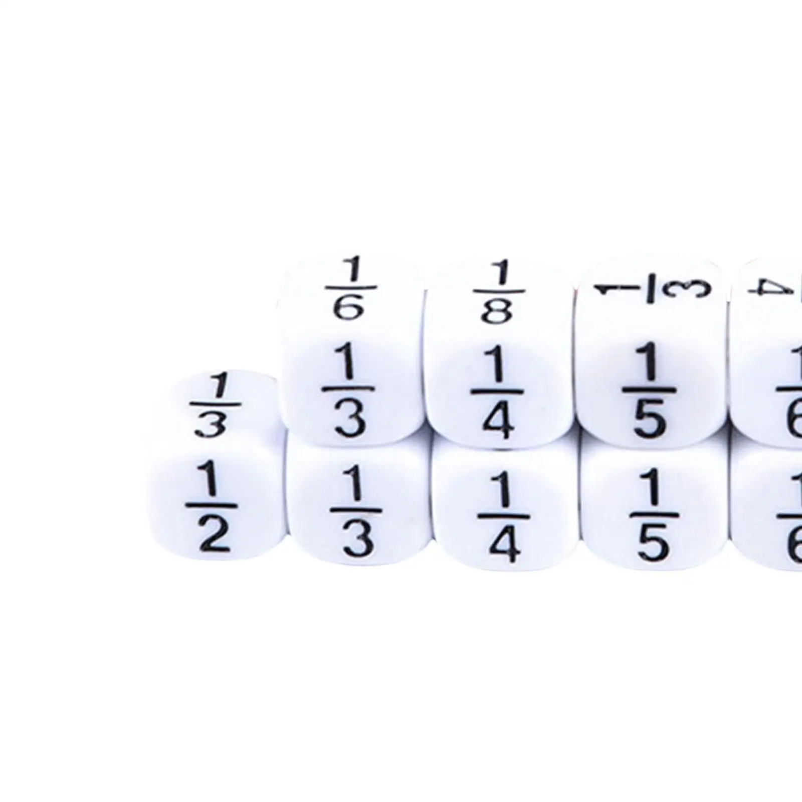 10x 4TH Grade Fraction Dice Educational Dice Math Manipulatives