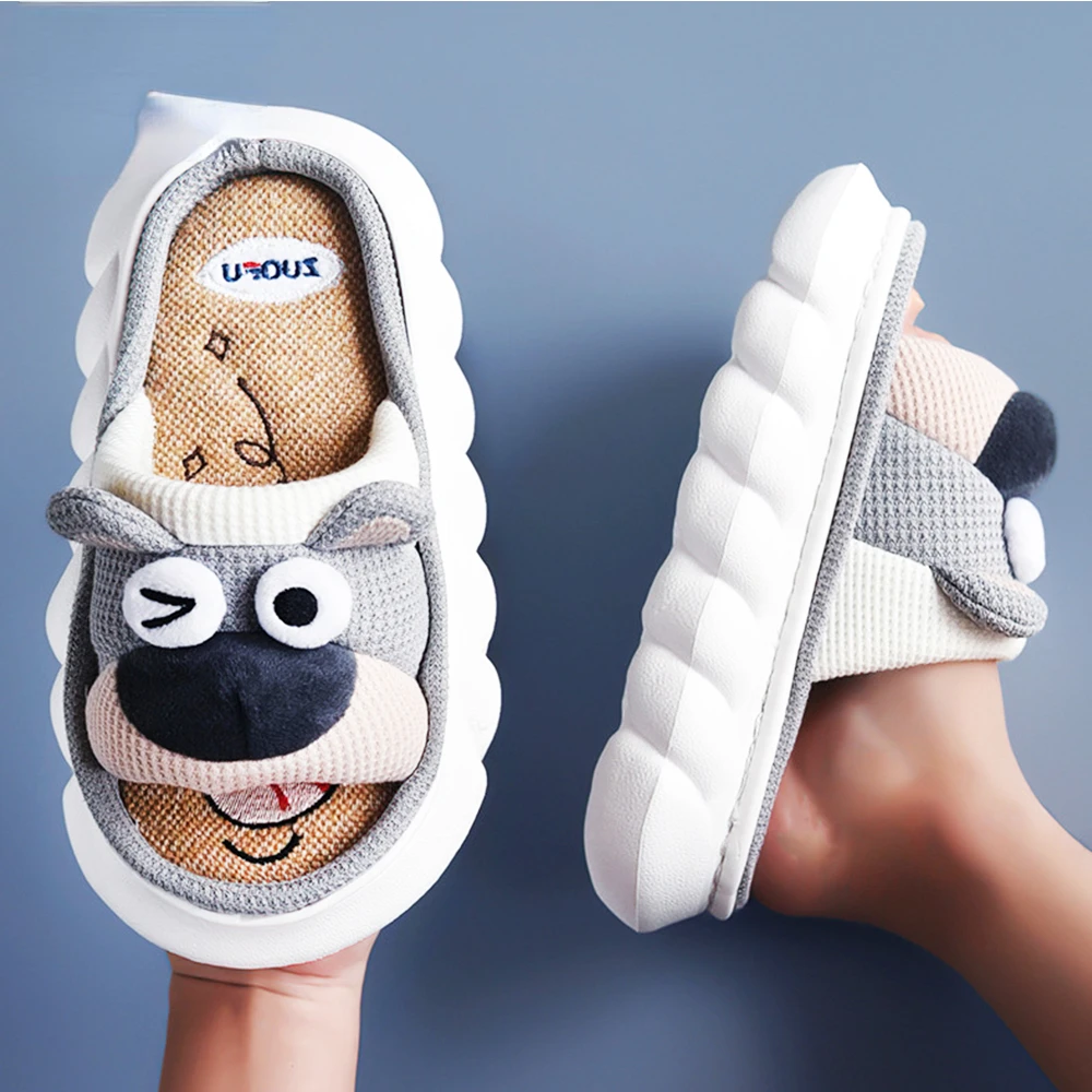 

Animals Slippers Women Platform Shoes Cute Cartoon Thick Sole Home Slippers Bear Slippers Shark Slippers House Children Slippers