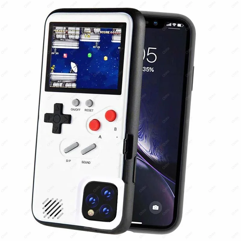 

For iPhone 14 Pro Max Case Game Console Phone Case for iPhone 11 12 13 Pro Max X XS XR 6 7 8 6S Plus Case 36 Playable Game Color