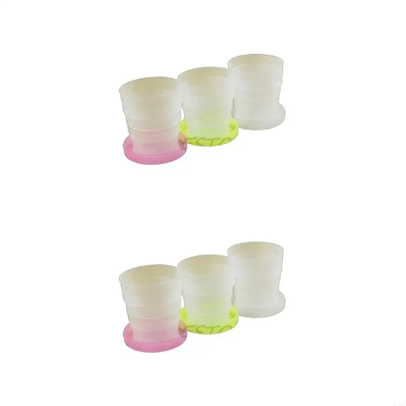 P82C Portable Plastic Retractable Folding Cup Telescopic Collapsible Outdoor Travel