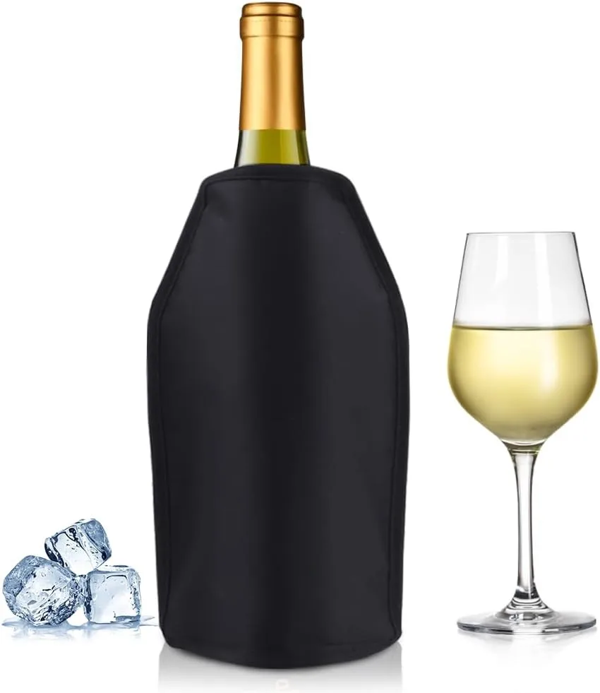 Wine Cooler Sleeve: Wine Cooling Holder Ice Bag Jelly Picnic Beverage Nylon for Beer Champagne Bucket