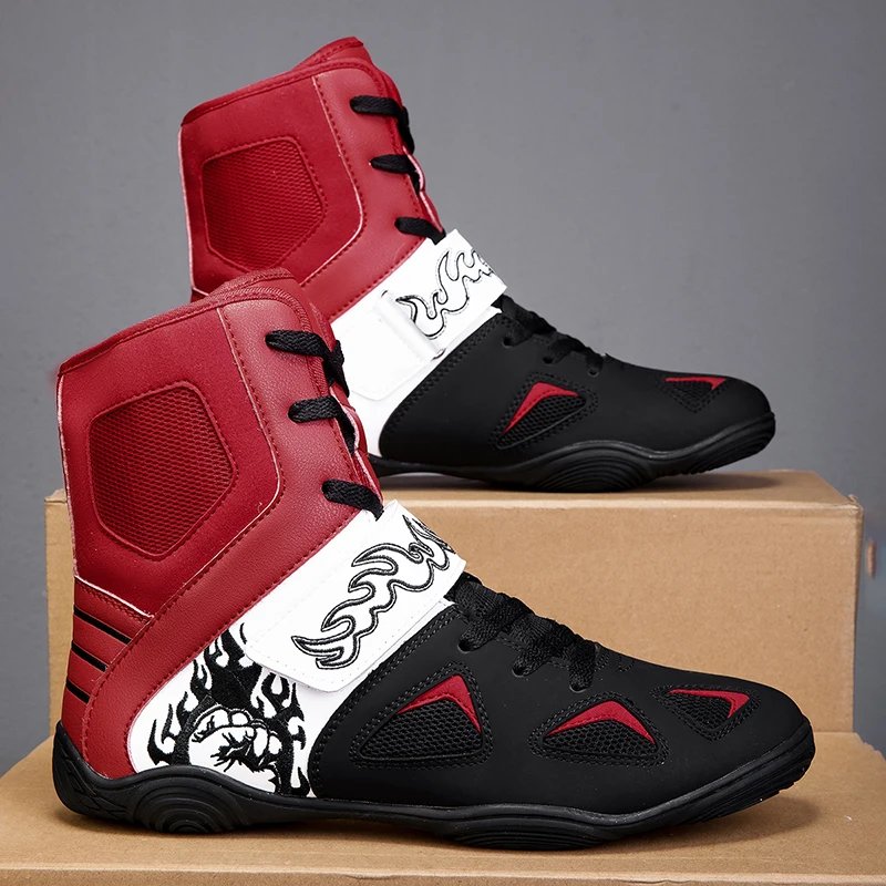 Men's and Women's Comfortable Wrestling Shoes Competition Wear-resistant Sports Shoes Lightweight Non-slip Boxing