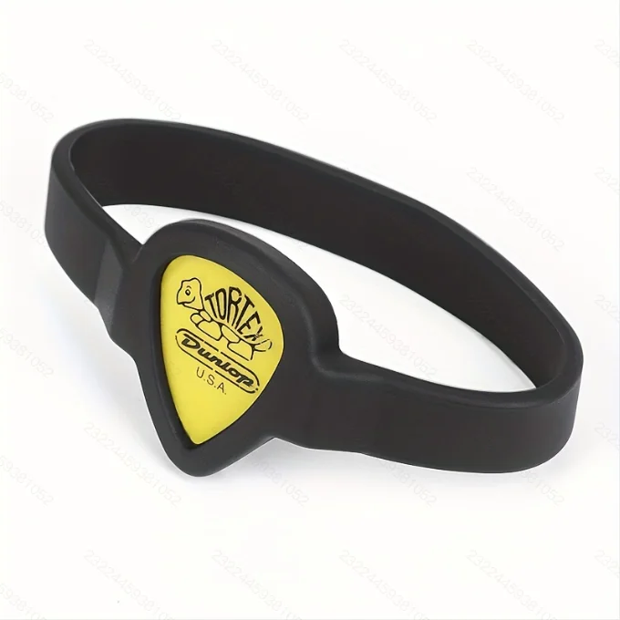 Die Gitarrenplektrum-Tasche aus Silikon und das tragbare Plektrum im Armband-Stil sind ein super cooles Geschenk für Musikliebhaber/Anfänger.
