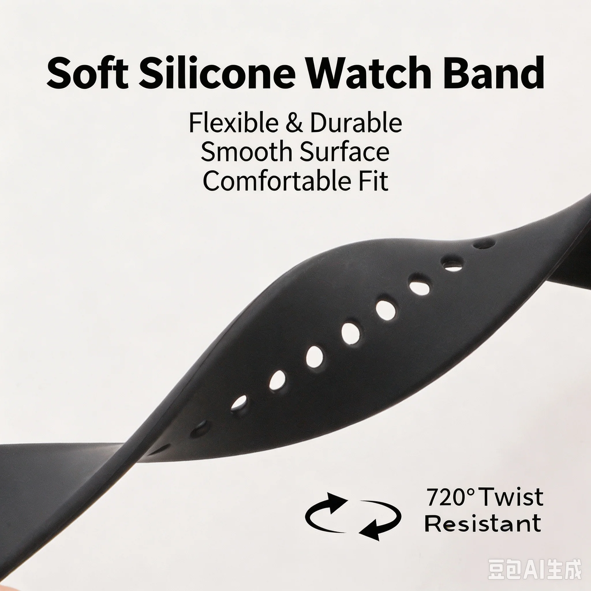 Premium Silicone Sport Strap for Smartwatches - Versatile Wristband Accessories