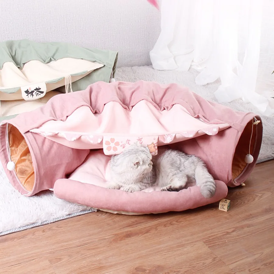 

Tunnel Closed Cute Fashion Habitats Cat Bed Kittens Washable Cats Nest Furniture Light Weight Cama Para Perros Pets Supplies