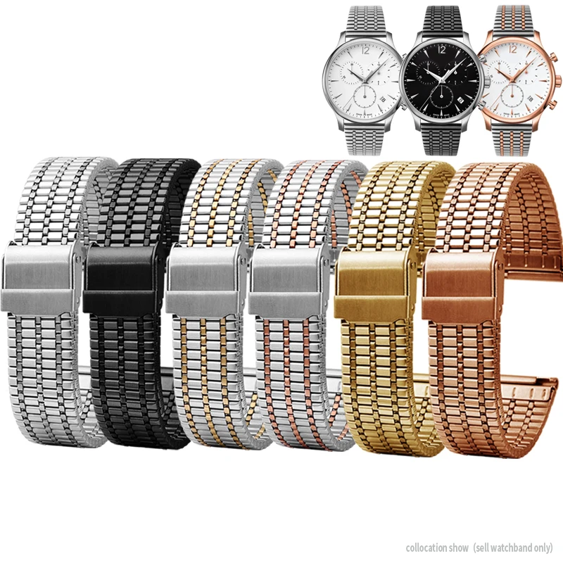Sleek Stainless Steel Quick Release Watchband - Unisex Sizes 18mm, 20mm, 22mm