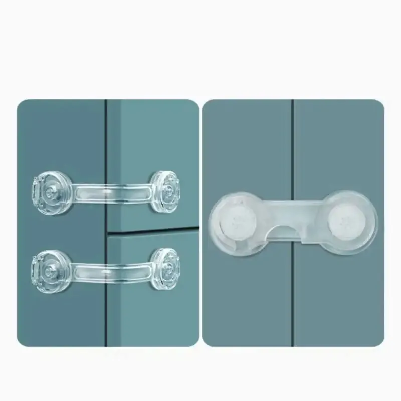 Safety Lock 5PCS Child Safety Lock Drawer Anti Opening Lock Transparent Fridge Cabinet Door Multi-functional Protection Latch