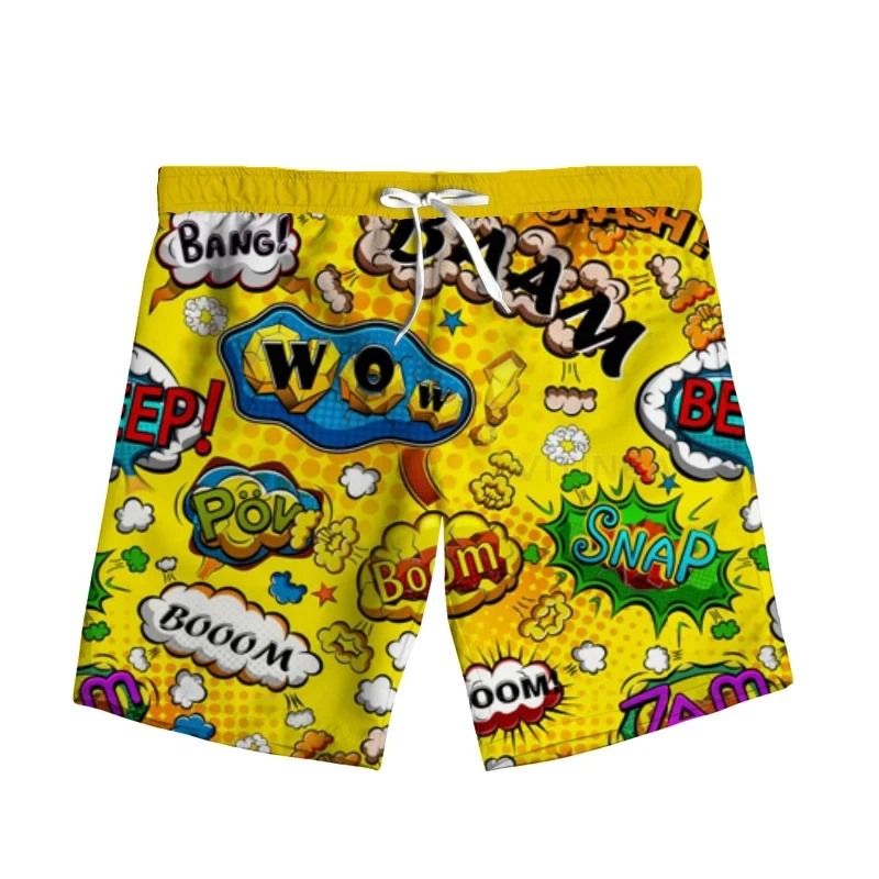 

Cartoon Manga Bang Art 3D Print Beach Shorts For Men Harajuku Fashion Male Short Pants Y2k Boy Board Shorts Kid Bermudas Trunks