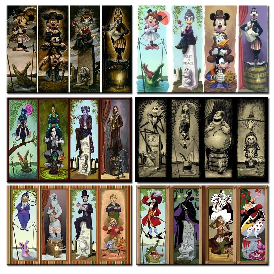 Pittura Diamante Disney Haunted Mansion Nightmare Before Christmas Mosaico Punto Croce Kit Personaggio Dei Cartoni Animati Immagine Y484
