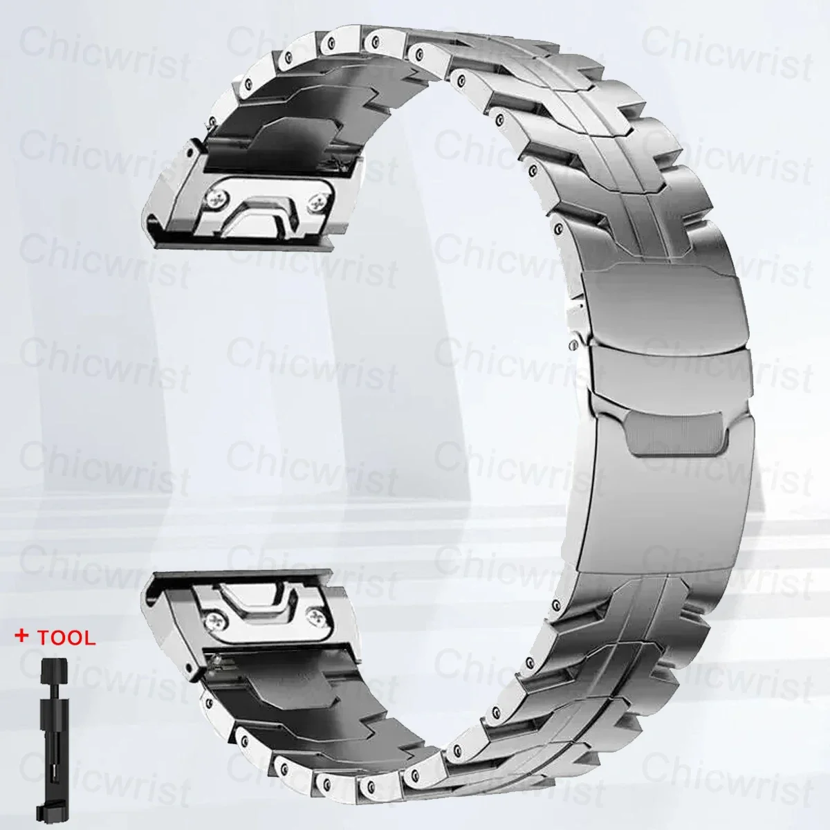 Premium Titanium QuickFit Strap - 26mm/22mm Adjustable Metal Watch Band