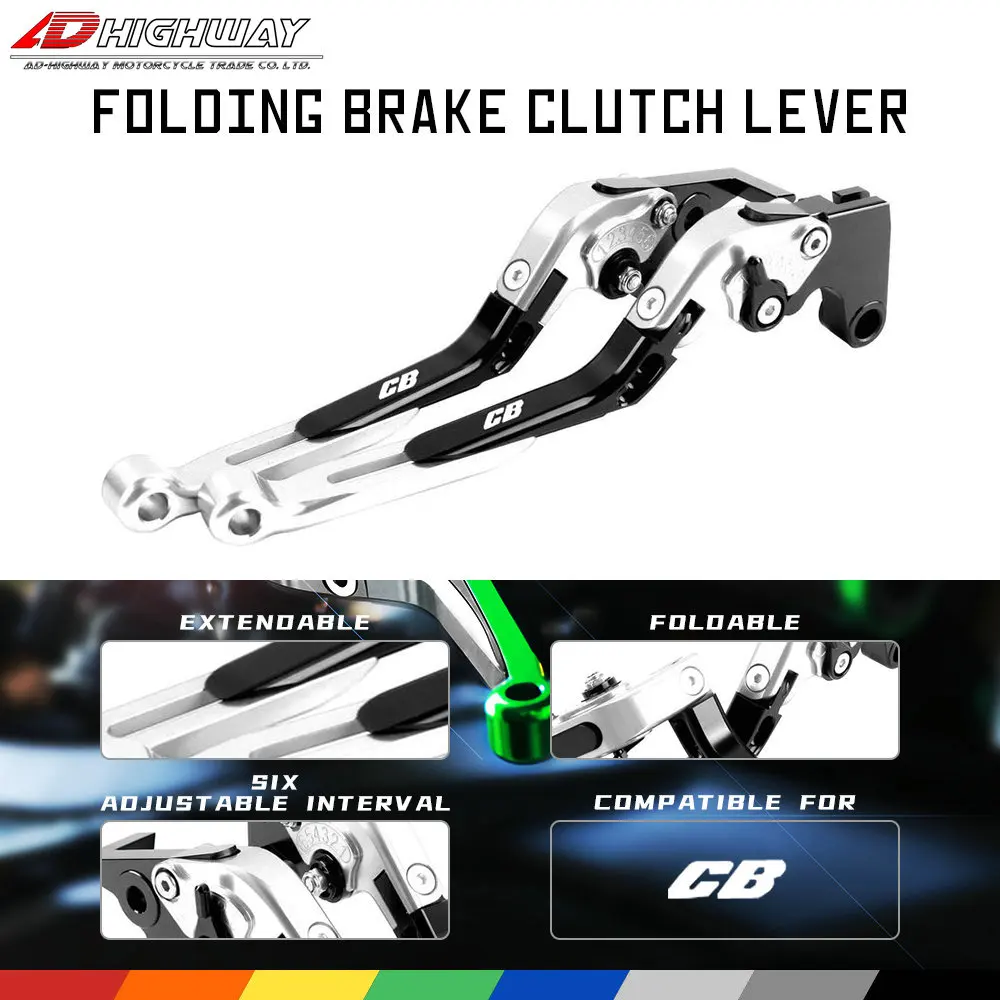 

20 Colors CNC Aliuminum Adjustable Extendable Folding Brake Clutch Levers For HONDA CB600F CB 600 F 2007-2013