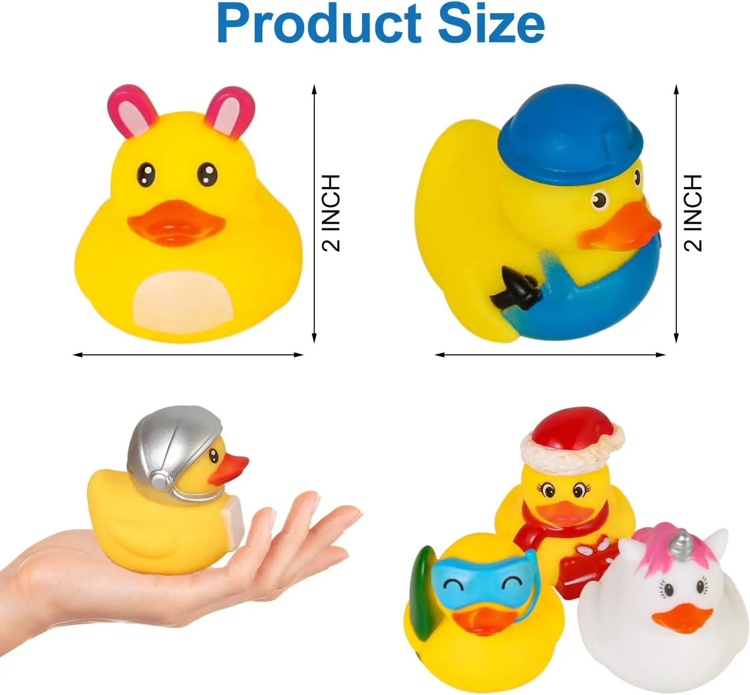 5-40 PCS New Cute Rubber Duck Assorted Duck Toys Shower Toy Gifts Birthday Party Gifts Decorations 6
