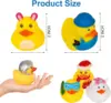 5-40 PCS New Cute Rubber Duck Assorted Duck Toys Shower Toy Gifts Birthday Party Gifts Decorations 6