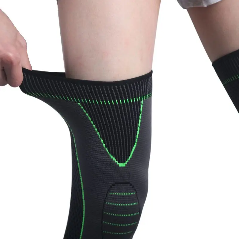 1pc Knitted Nylon Sports Knee Support Compression Long Full Leg Sleeve Arthritis Relief Running Warm Knee Protector