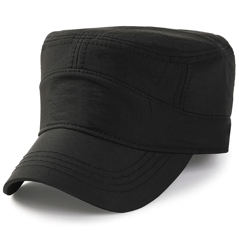 Winter Fitted Army Flat Top Hat Middle-aged and Old Men Warm Fleece Lining Military Cap Big Head Man Plus Size Baseball Hat Baseball Cap Baseball Caps Baseball Hats Military Cap Fashion Hats