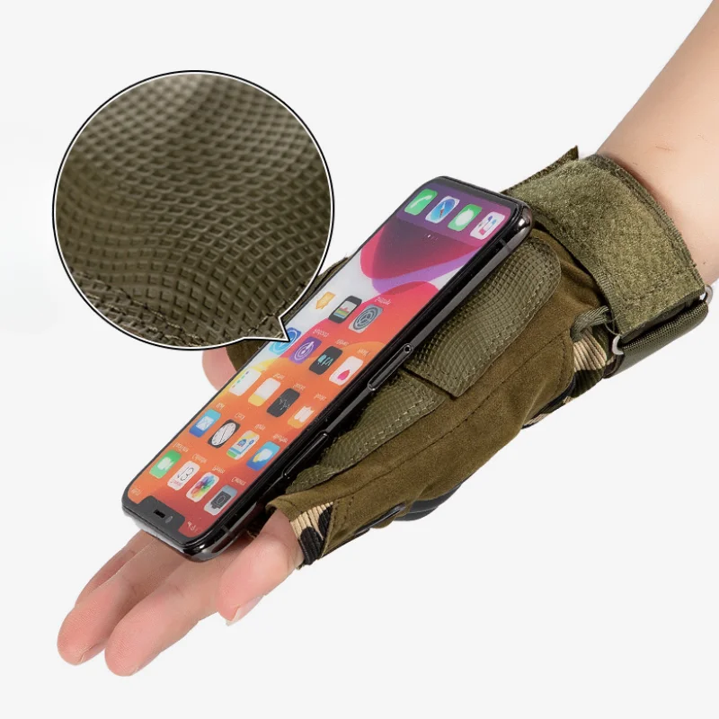 Motorcycle Gloves Men Tactical Hunting Shooting Knuckle Protection Leather Outdoor Sport Full Finger Cycling Bike Bicycle Gloves 3