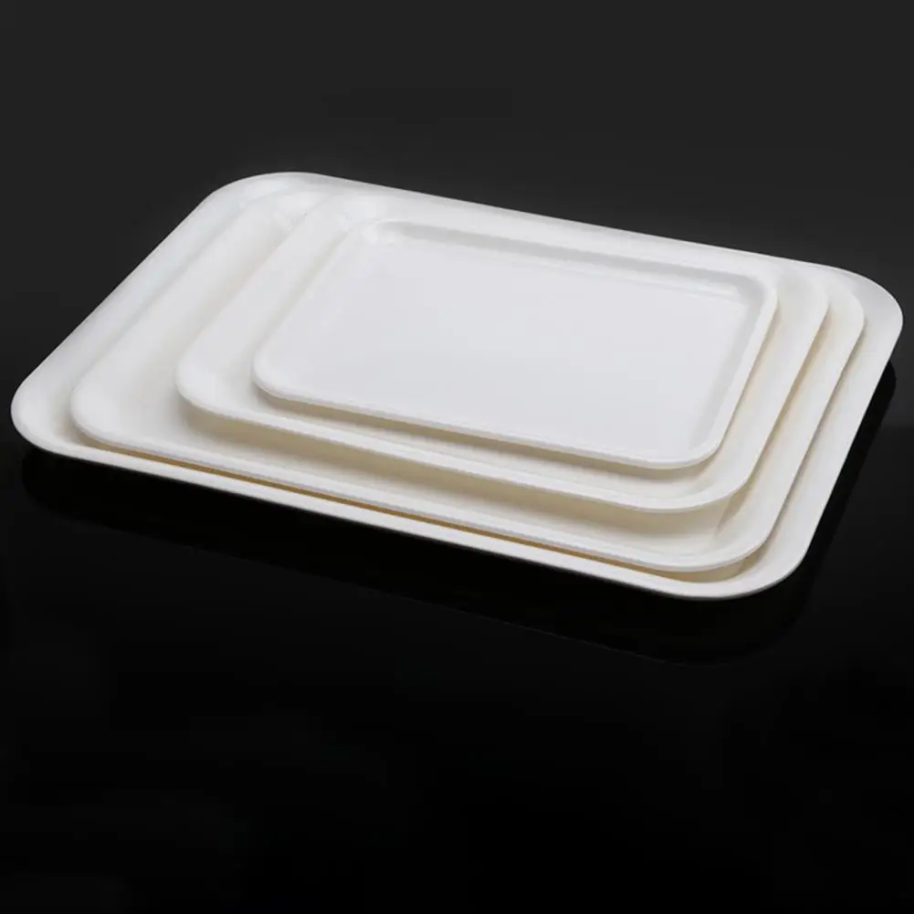 Practical Serving Tray Unique Style Easy To Clean White Decorative Serving Trays