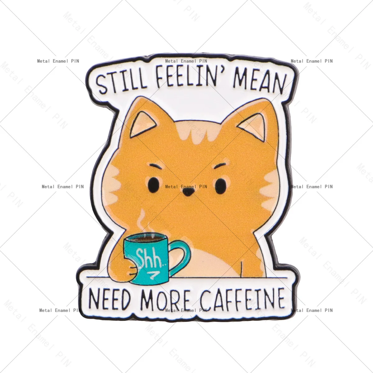 Van Gogh Starry Night Enamel Cat Brooch - Cute Lapel Pin Badge for Backpacks and Costumes - Fashion Jewelry Gift