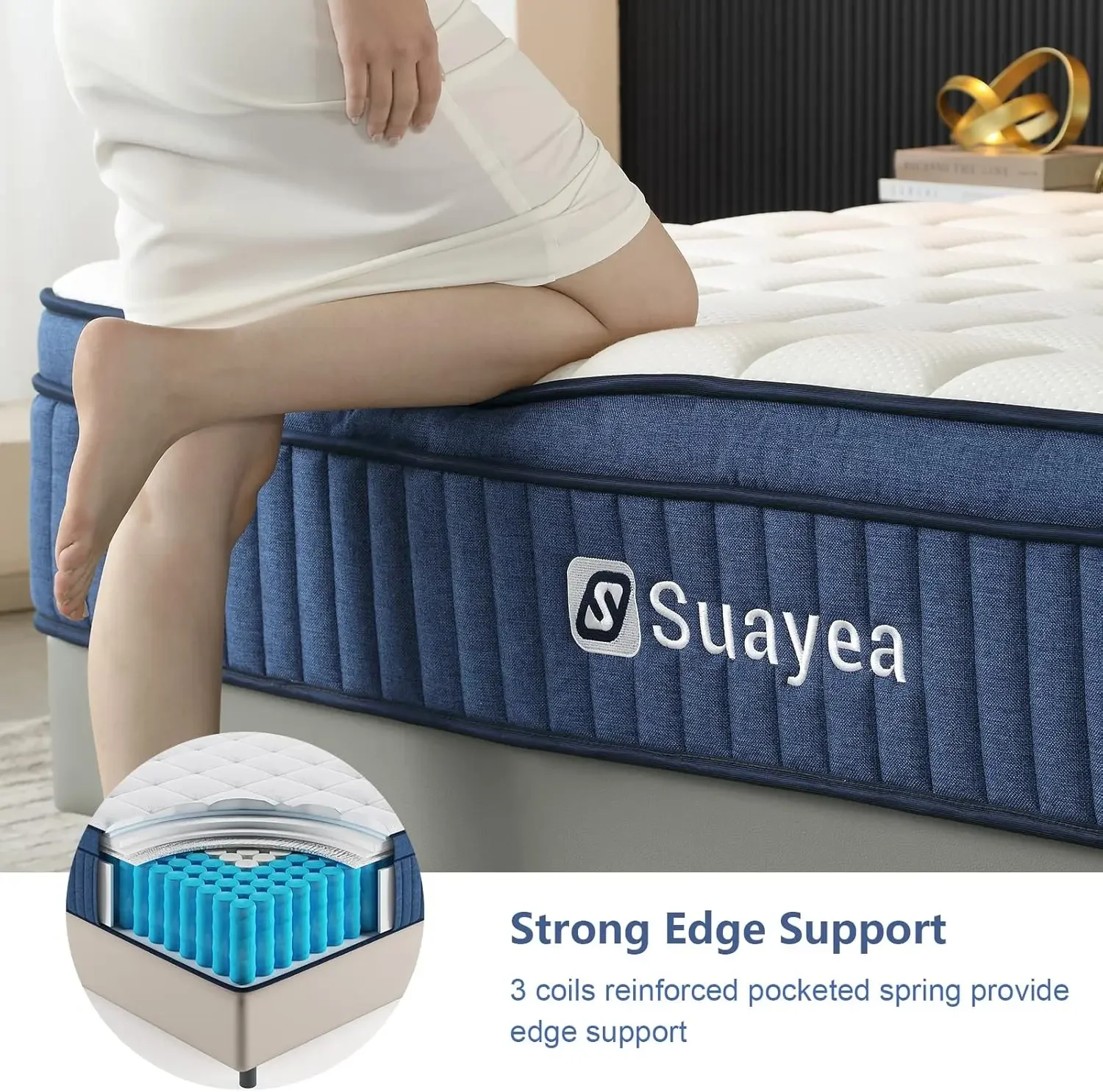 California King Hybrid Mattress with Memory Foam Comfort