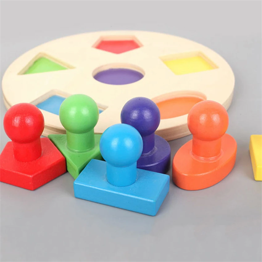 

Montessori Wooden Puzzle Shape Sorting Board Practical Life Materials Educational Toys For Children Fine Motor Skill D86Y