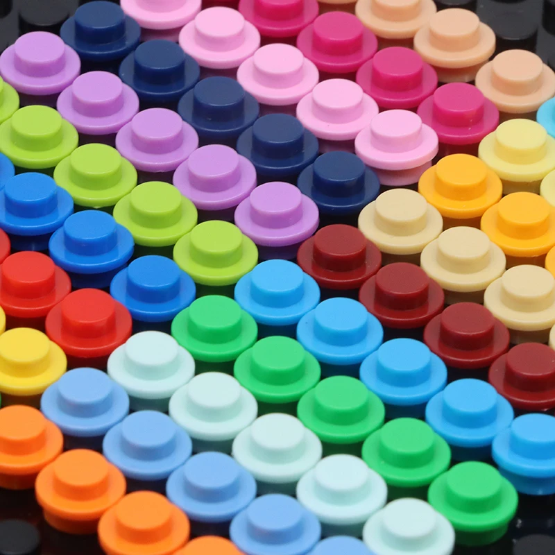500/1000/4000pcs 6141 플레이트 라운드 1x1 도트 MOC 조립 입자 DIY 빌딩 블록 피규어 벽돌 장난감 4073 호환