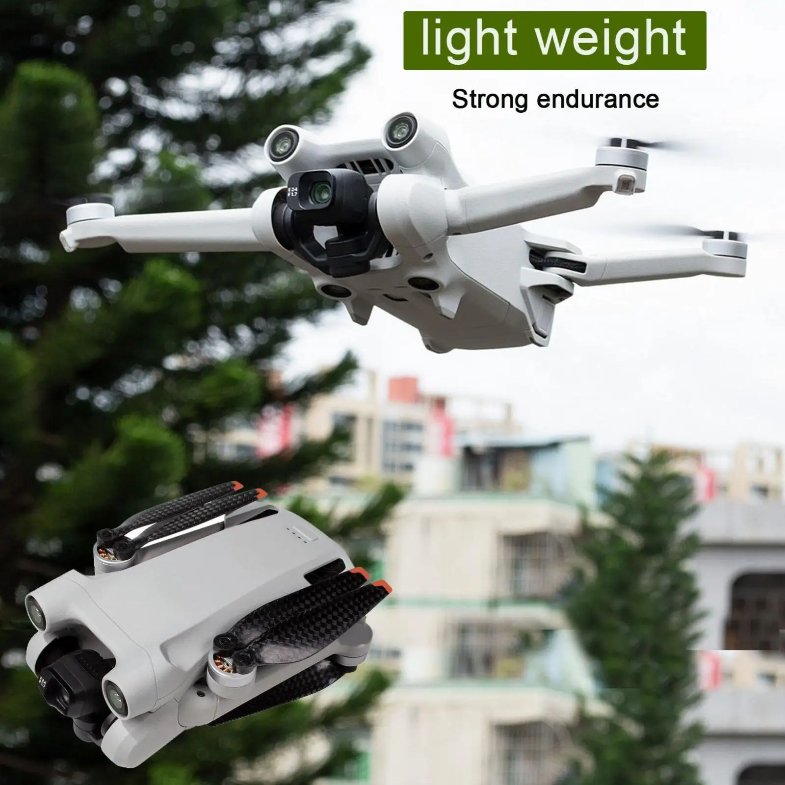 DJI 미니 3 프로/미니 4 프로용 4개 카본 파이버 소재 드론 프로펠러 블레이드, 6030F 경량 소음 감소 프로펠러
