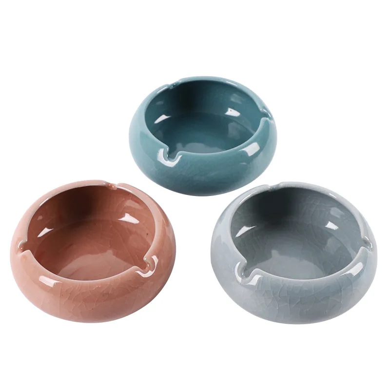 Ceramic Ashtray Handmade Ice Crack Decorative
