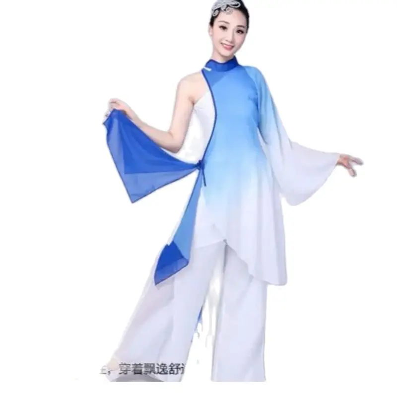1set Chinese traditional women's dance costumes folk dance Yangko girls children's top and pants