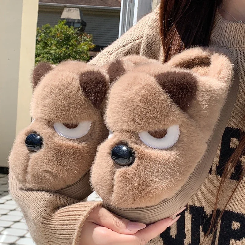 Cozy Faux Fur Chunky Platform Women's Winter Slippers