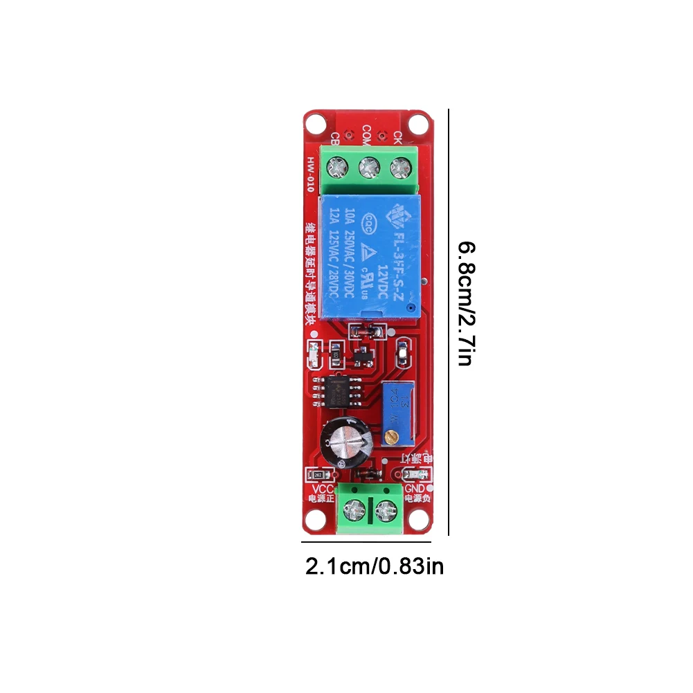 Comprar Relé temporizador de retardo, módulo de relé de desconexión,  interruptor de retardo de tiempo DC 12V para Robot y coche inteligente,  electrónico DIY