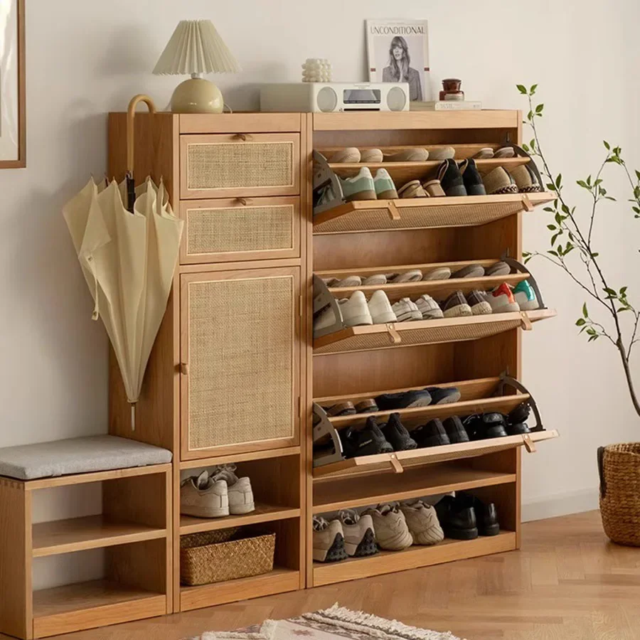 

Large Shoe Rack Multi Layer Metal Narrow Storage Useful Creative Portable Door Shoe Cabinets Wooden Zapateras Room Furniture