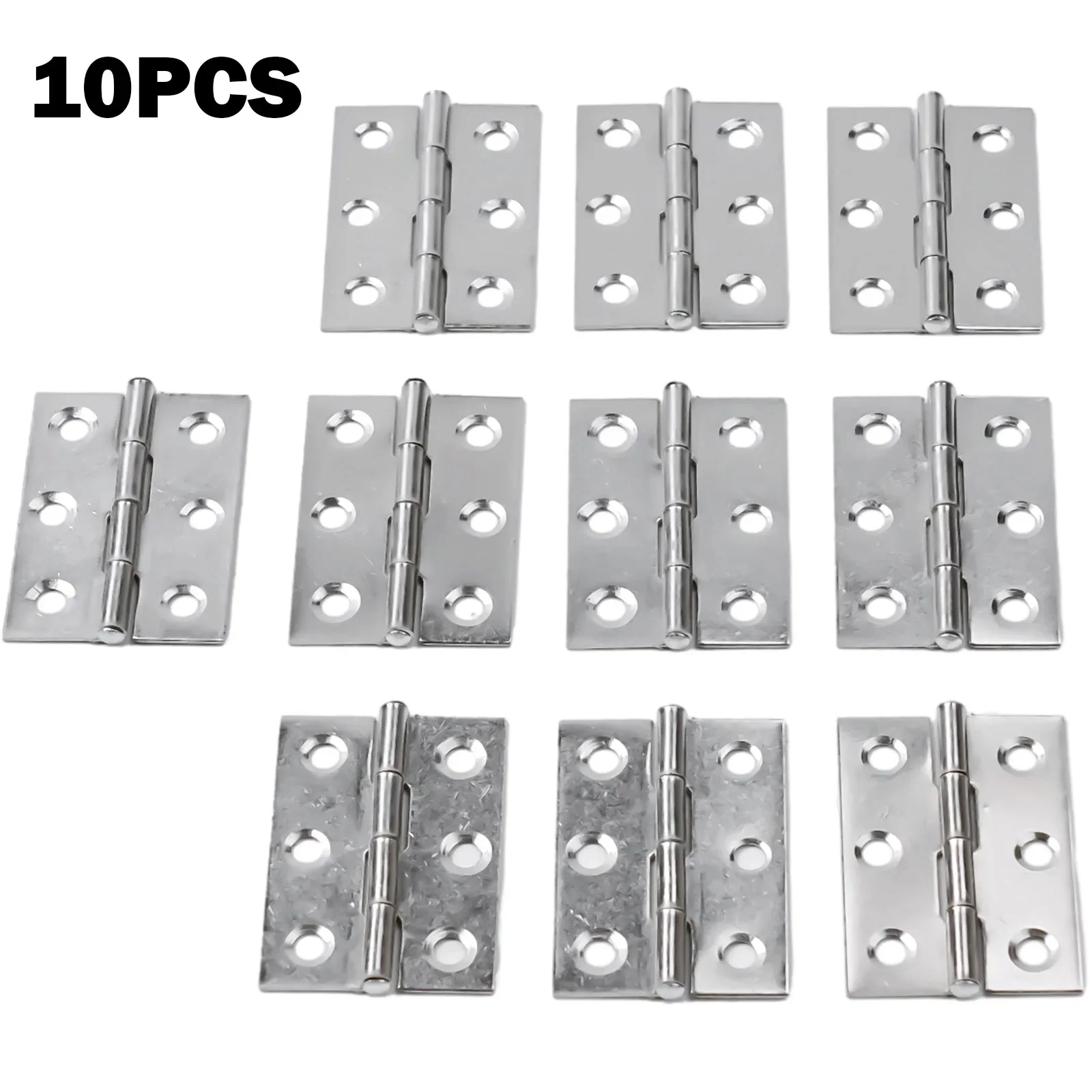 Stainless Steel Door Hinges 10pcs Cabinet Doors Window Wooden Boxes Flat Hinge Home Furniture Hardware Door Hardware stainless steel hinges door hinges
