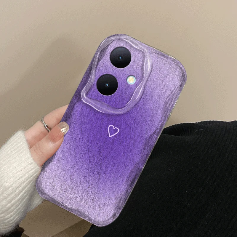Shockproof Color Heart Pattern Flexible TPU Protective Phone Case