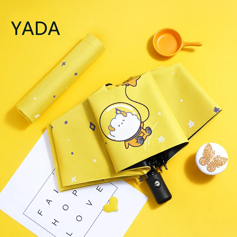 

YADA Cartoon Sky And Balloon Automatic Umbrella Sunny And Rainy Parasol Umbrella For Women Windproof Folding Umbrellas YS220113