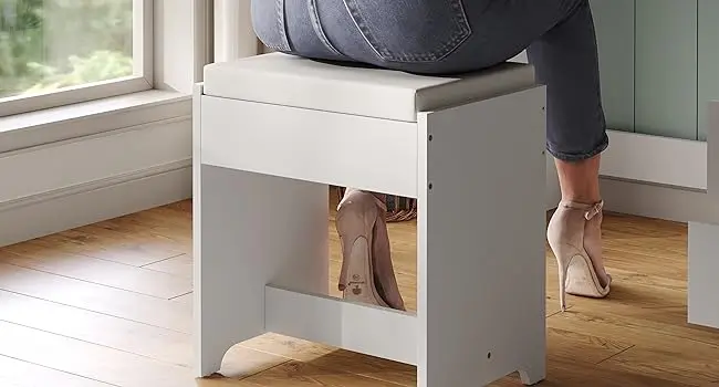 vanity desk with stool