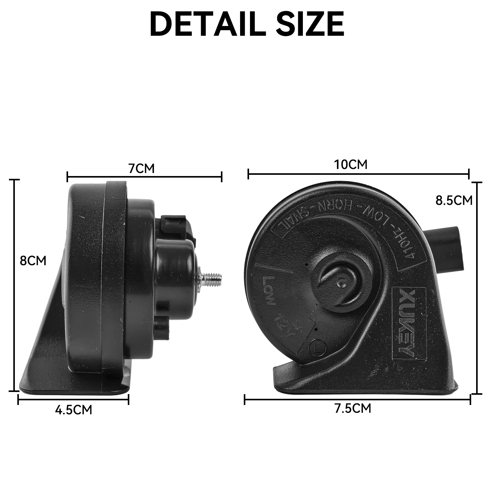 Dual Snail Horn 12V 110-125DB Waterproof High Low for VW CC Golf Jetta Polo Caddy Passat Touran Tiguan Touareg Sharan 5ND951221
