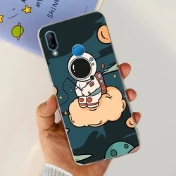 Stylish Painted Clear Silicone Soft TPU Phone Case for Huawei Nova 3E (748)
