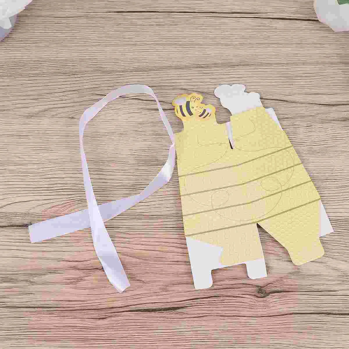

Beehive Bowknot Candy Box Kraft Paper Christmas Gift Packaging Boxes Candy Bags Wedding Kids Birthday Party Decorations