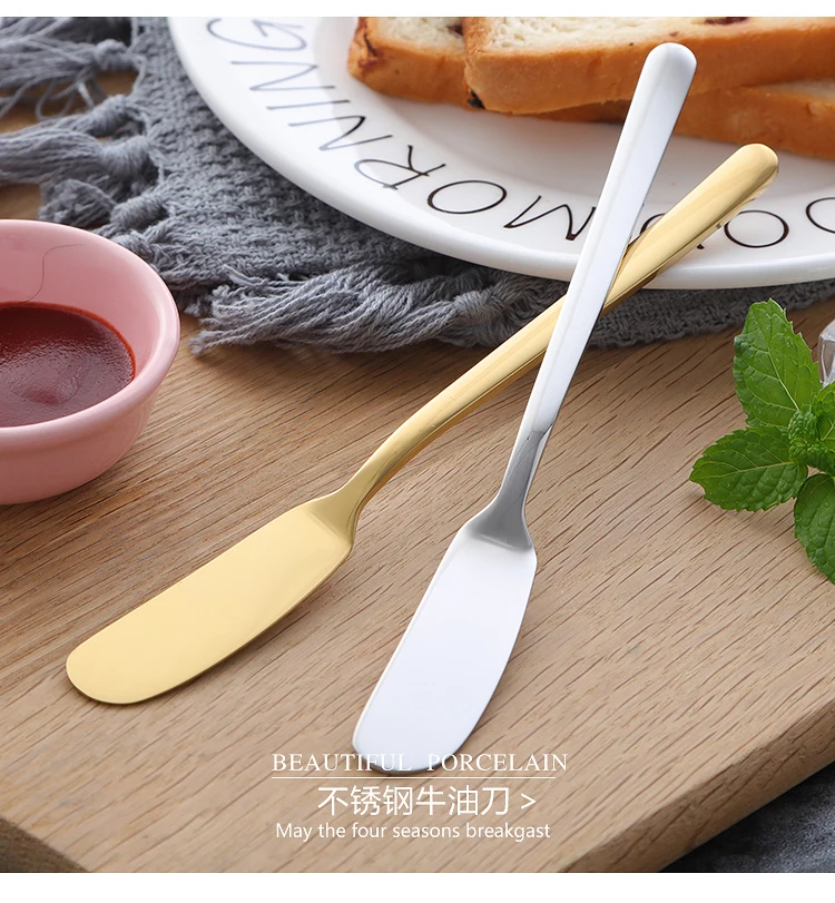 Description Picture 5 of itemStainless Steel Better Butter Spreader Easy Spread Cold Hard Butter Cheese Jams Knifes Western Cutlery Breakfast Tool Knife
