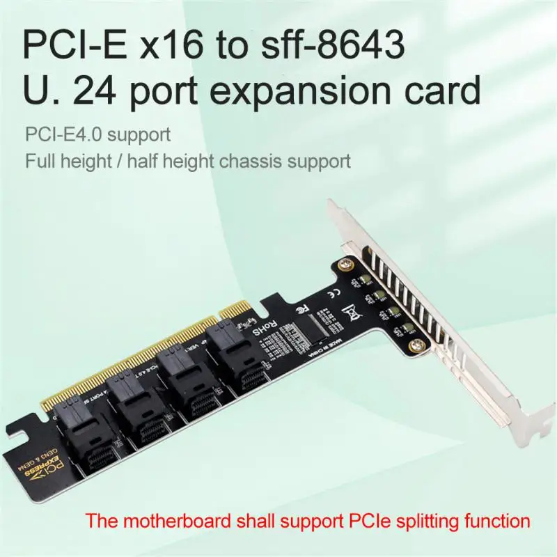 

Pcie To U2 Adapter Stable Pci-e X16 To Sff-8643 Sff-8643 Sff-8639 High Speed Laptop Accessories Expansion Card Portable