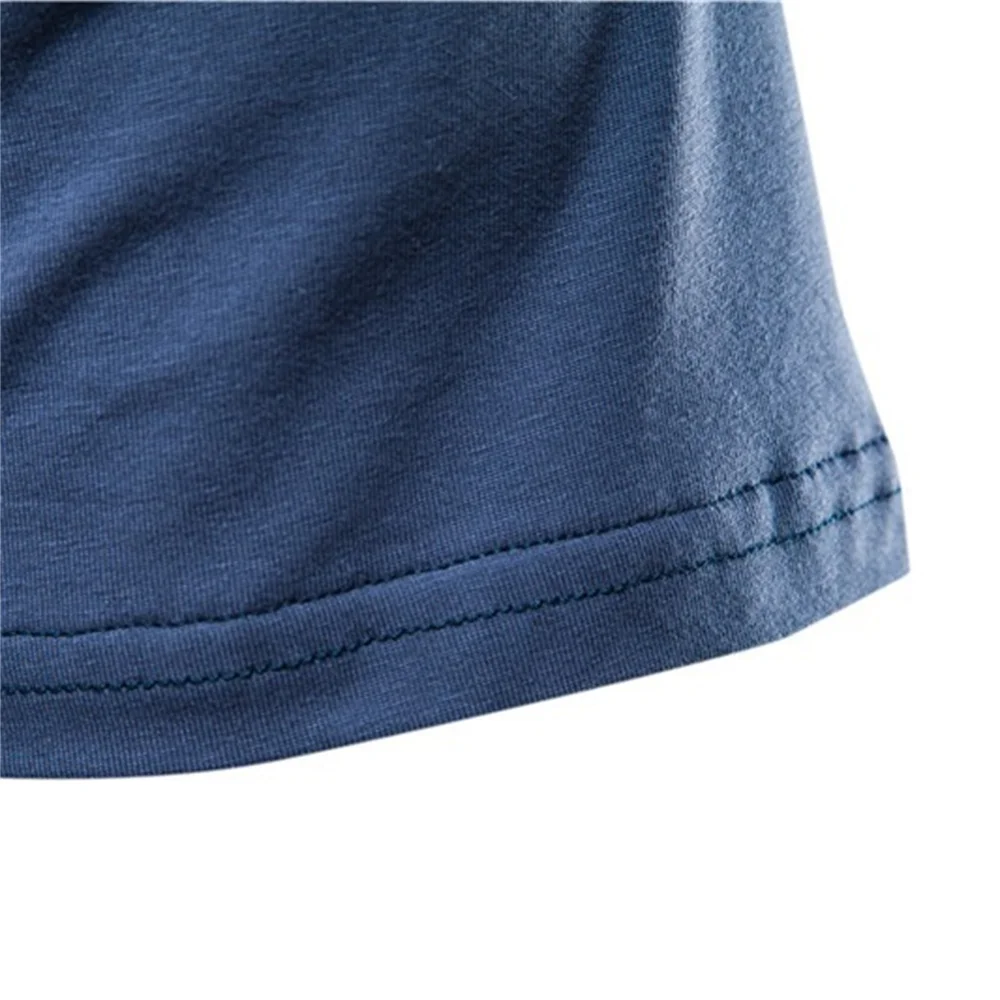 2021 Summer Top Quality Cotton T Shirt Men Solid Color Design V-neck T-shirt Casual Classic Men's Clothing Tops Tee Shirt Men 6