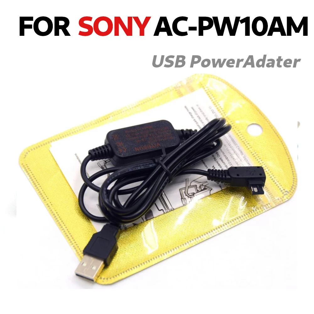 Ac-Pw10Am Cavo Di Alimentazione Usb 5V Per Sony A77 A99 A100 A200 A290 A350 A380 A390 A450 A550 A700 A850 A900 A100W Nex-Vg10 Fs700 A700H
