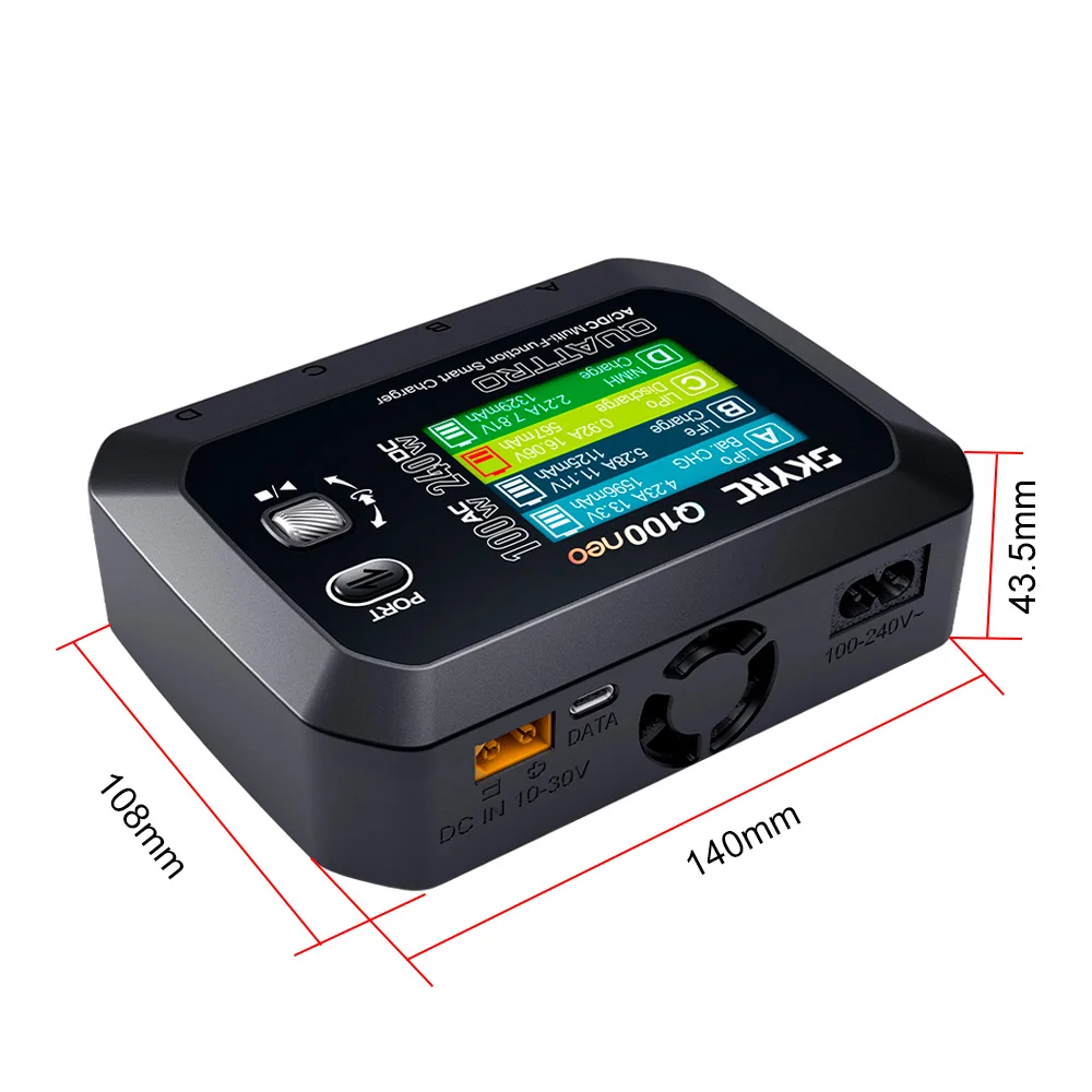 Chargeur RC SkyRC Q100neo 100W 4 canaux pour batteries LiPo NiMH