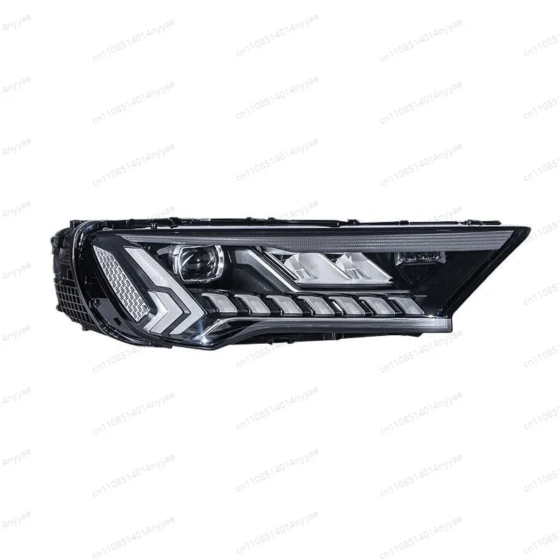 Q7 4M 2021-2023용 LED 헤드라이트 어셈블리, 전면 헤드램프 반조립/완전조립 유닛 - 좌/우측