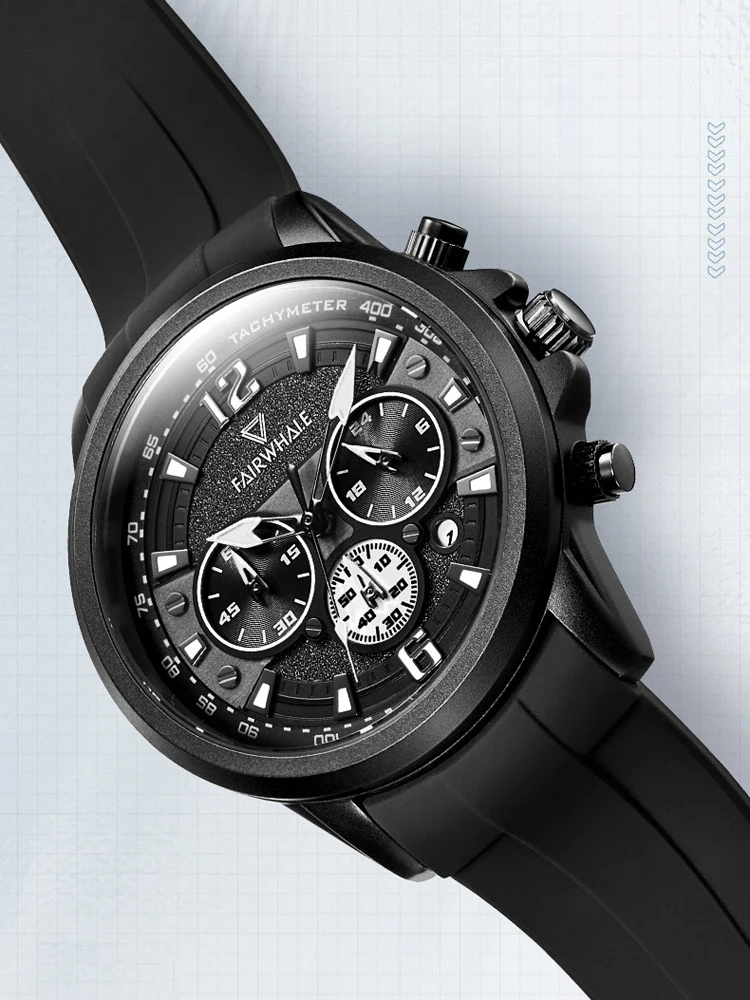 

FAIRWHALE Men Quartz Watch Luxury Sports Waterproof Luminous Date Man Wristwatch Business Silicone Men's Watches Clock reloj