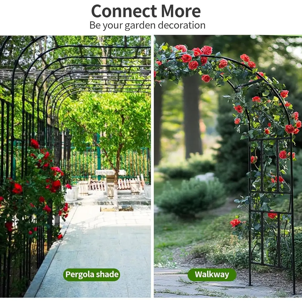 Galvanized steel garden trellis arch image 7