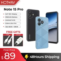 HOTWAV Note 15 Pro Ultra-Thin Smartphone 6.6'' HD+ Display Android 14 5160mAh Mobile Phone 12(4+8)GB+128GB 13MP Cellphone 1