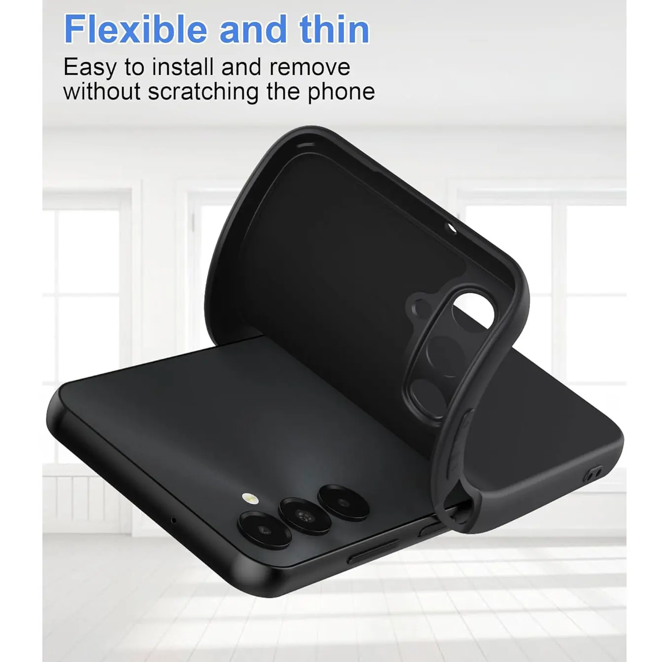 Silicone Shockproof Phone Case with Tempered Glass - Soft Protective Cover