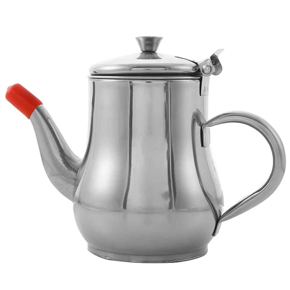 

Olive Oil Dispenser Stainless Steel Pot Filter Container Kitchen Household for Cooking Grease Can